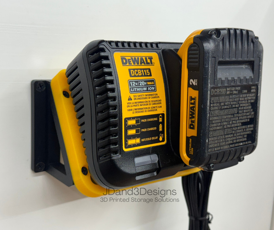 MOUNT for DCB112/DCB113/DCB115/DCB1104 Dewalt Battery Charger w/removeable CLAMP gallery