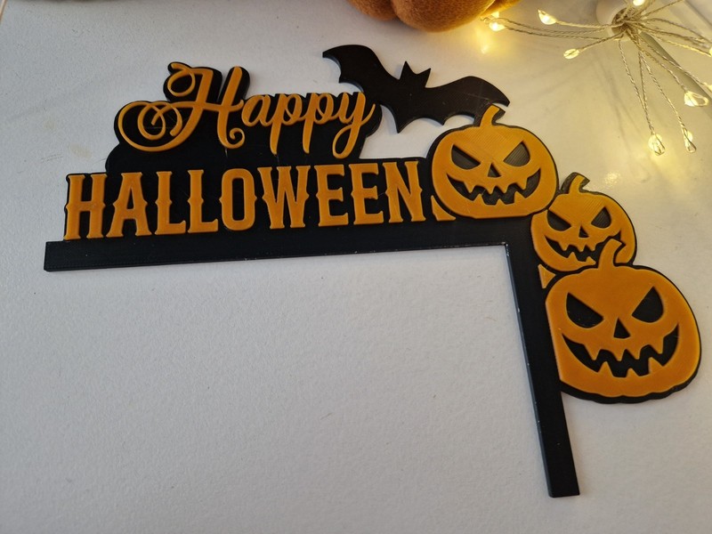 Halloween 3D Printed Frame Decor Happy Haloween Pumpkins Bat 21.5x16.5cm 2025 gallery