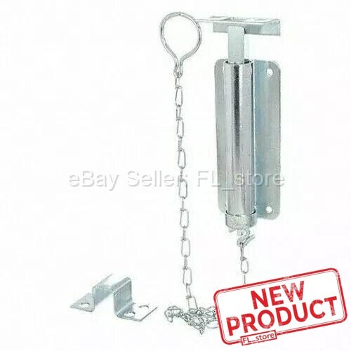 Pull Chain Bolt Latch 6" Zinc Finish Spring Loaded Barn Shed Gate Security NEW gallery