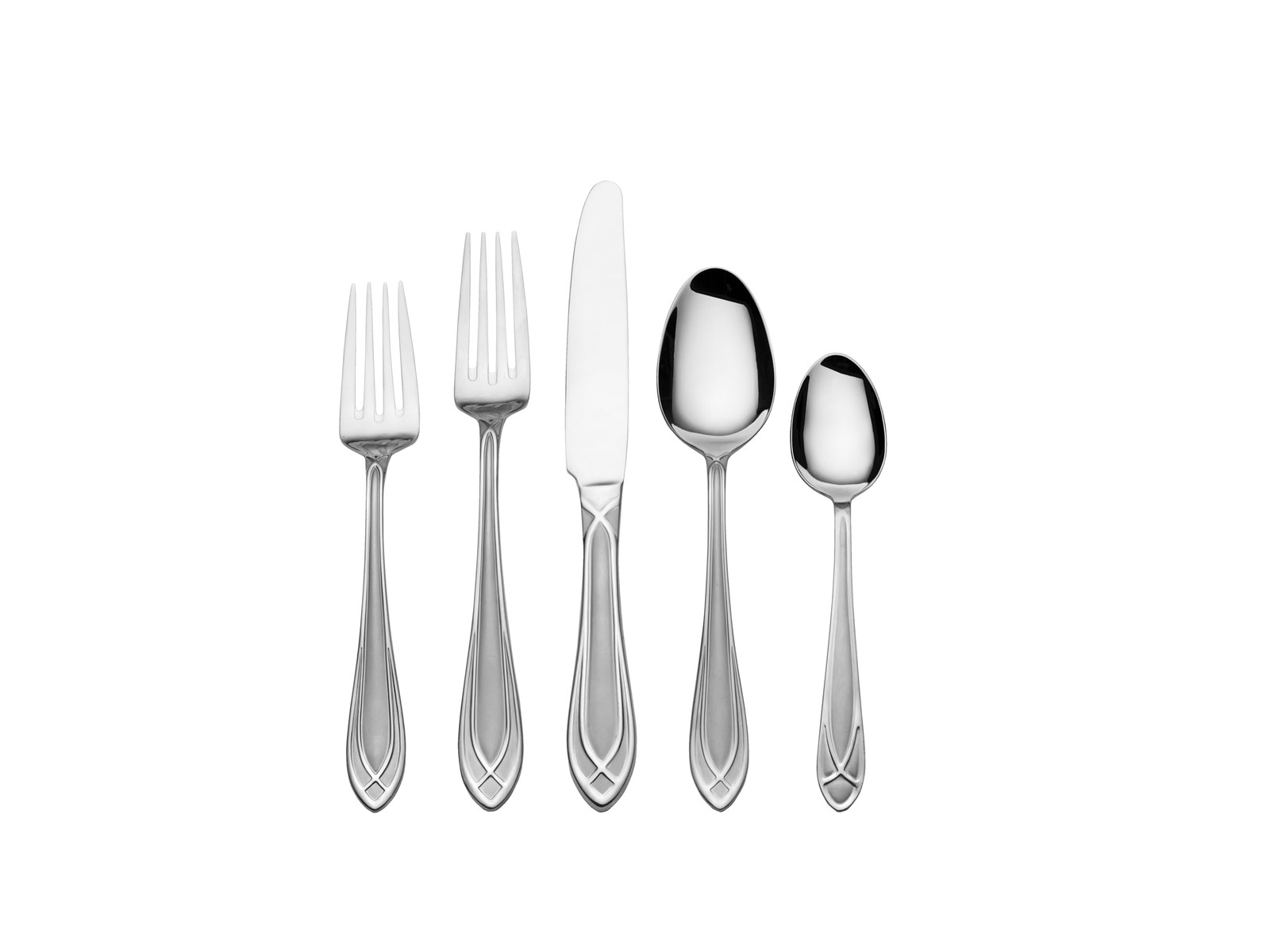 Mirage Frost Everyday Flatware Service For 8 42 Piece Set 18/0 Stainless Steel S gallery