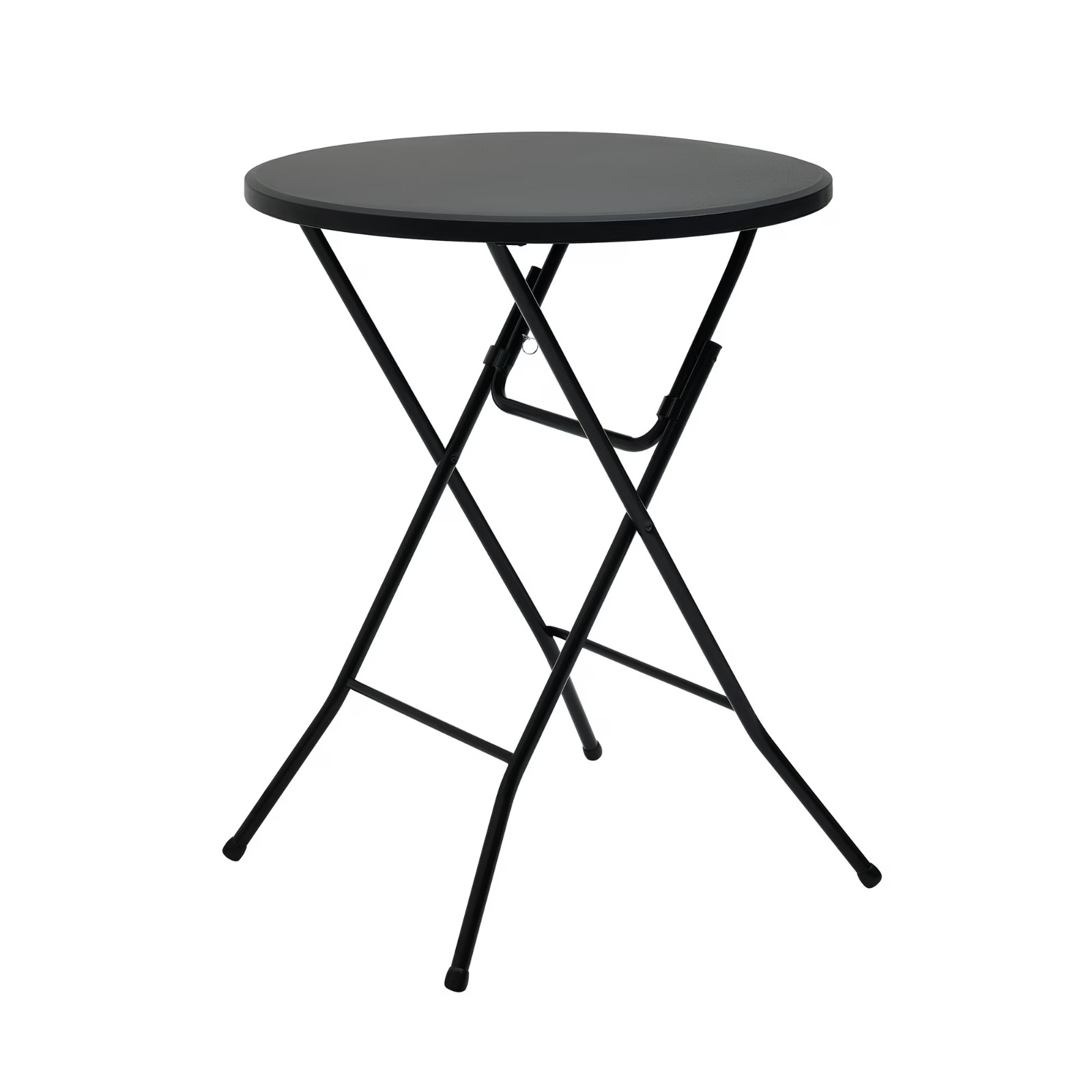 Mainstays 31" Round High-Top Folding Table, Black gallery