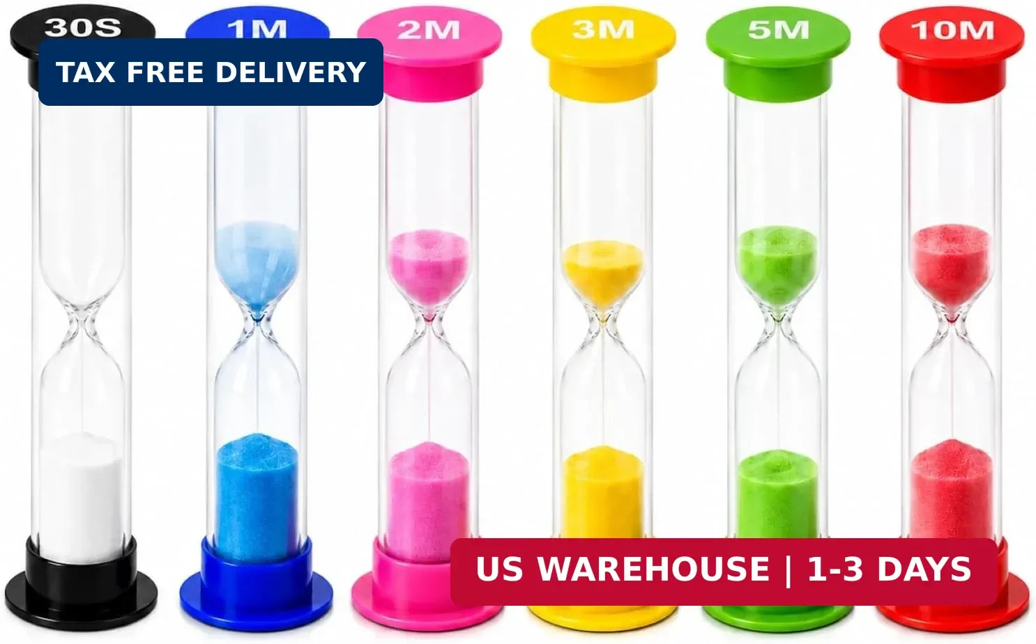 Plastic Sand Timer Sandglass Hourglass Sand Clock Timer 30 Sec, 1 Min, 2 Mins, 3 gallery