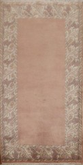 Contemporary Bordered Nepalese Oriental 3’x5′ Rug Hand-knotted Plush Wool Carpet
