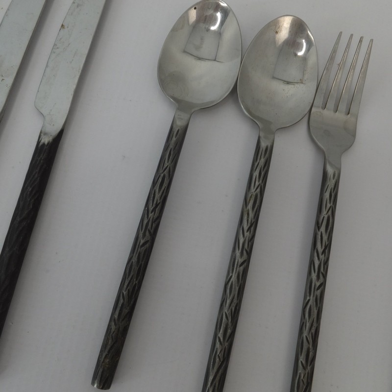 8 Pc Set Home Flatware Round Handle Rustic Replacement Pieces gallery