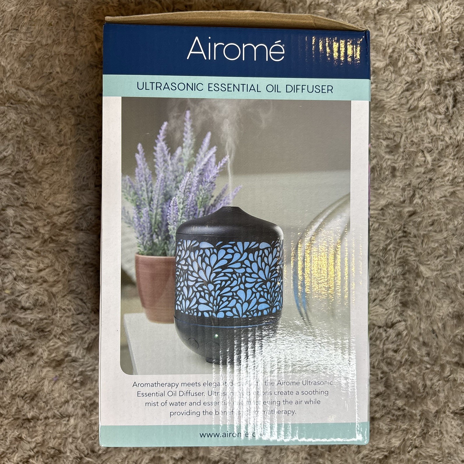 Airome Champagne Palmette Large Cut Metal Essential Oil Diffuser|250 mL Humid... gallery