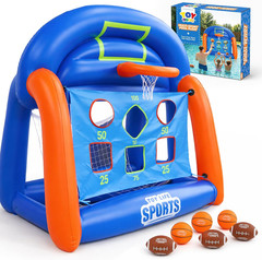 Inflatable Multi-Sport Pool Games for Kids Teens & Adults – Swimming Pool Toys w