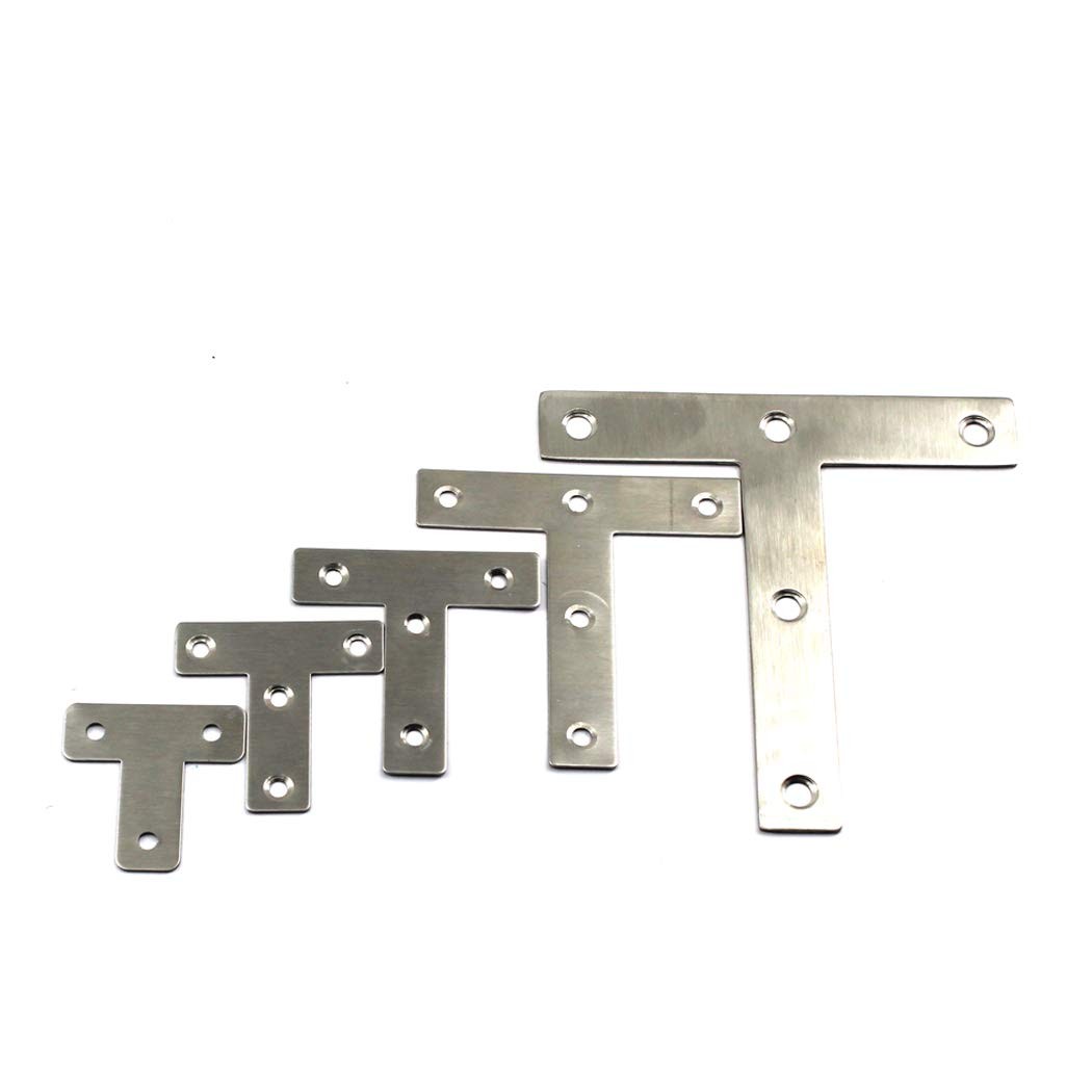 T Shape Brace Brackets 30 PCS 50x50mm Stainless Steel Angle Connectors gallery