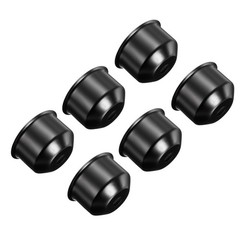6pack E26/E27 Lamp Socket Cup Decorative Lamp Base Holder Cover Sleeve Black