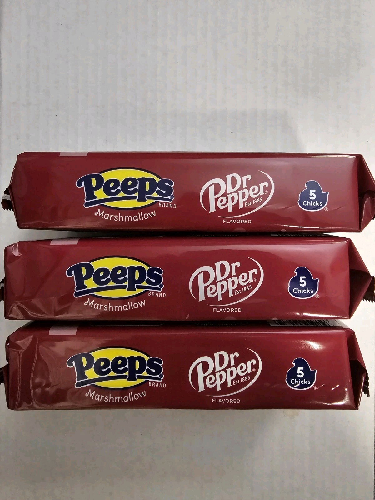 PEEPS Easter Dr Pepper Marshmallow 3 Packs Of 5 1.5 Oz. 15 Total New Exp. 07/26 gallery