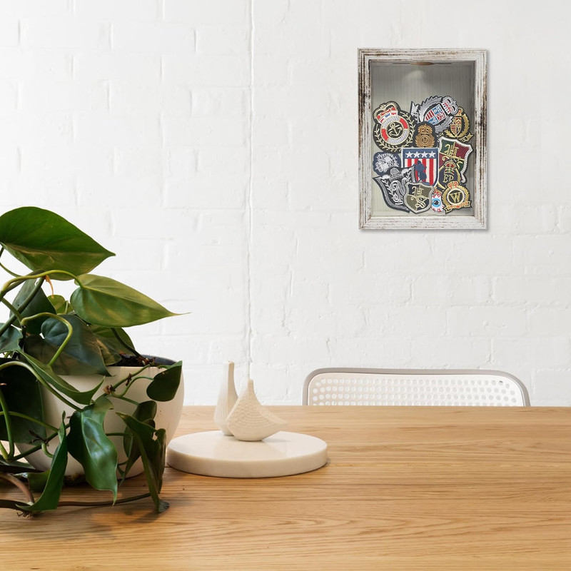 Top Loading Shadow Box , Shadow Box with Slot on Top,Wood & Real Glass Display C gallery