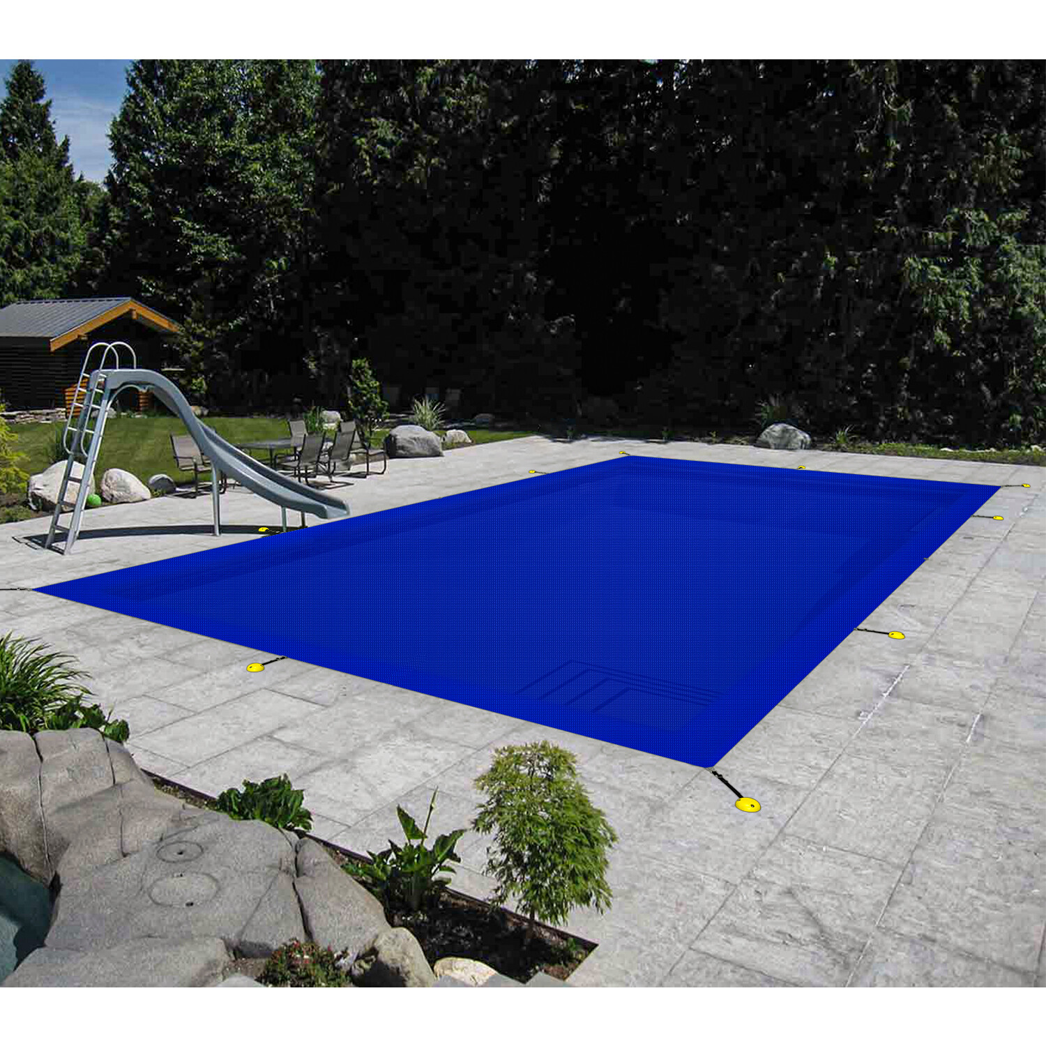 Inground Swimming Pool Cover Rectangle Winter Pool Cover Safety Heavy Duty Blue gallery