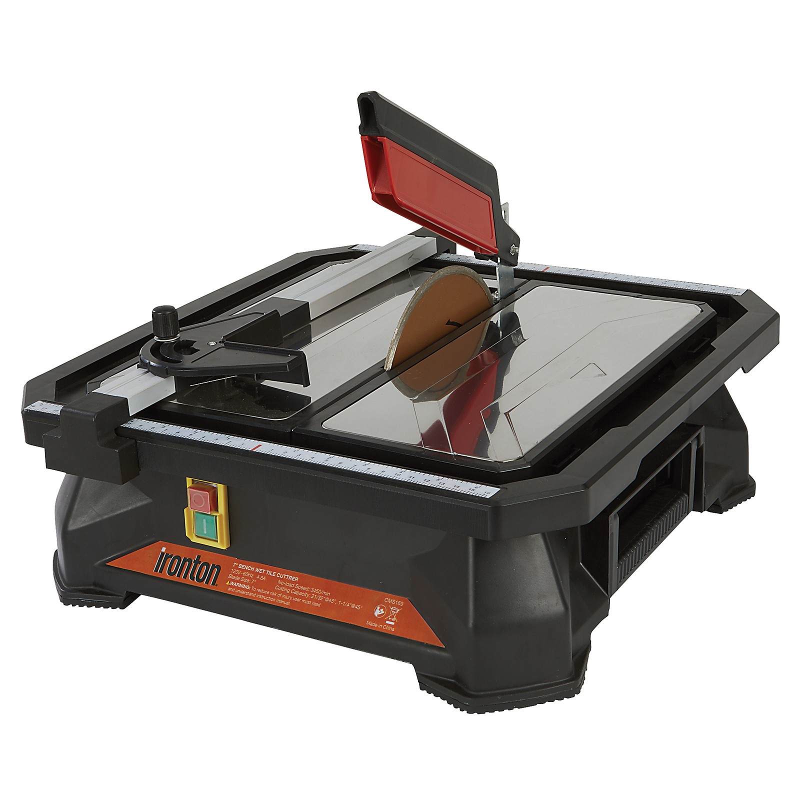 Ironton 7in. Bench Wet Tile Cutter, 3450 Max. RPM, 120 Volts, Cuts Ceramic, gallery