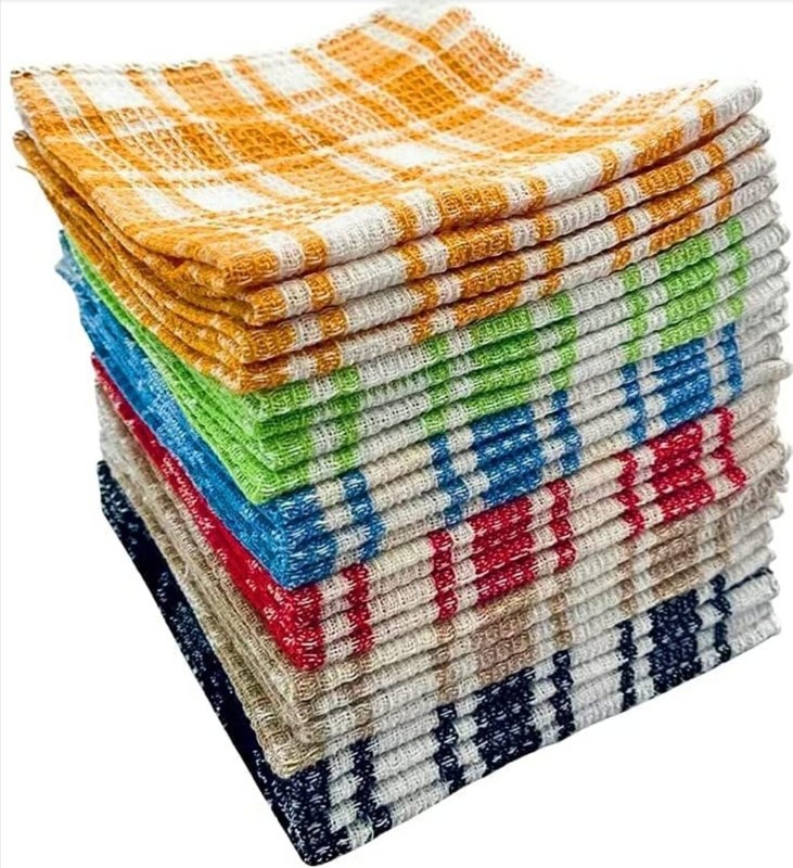 Kitchen Dish Cloths 100% Cotton Super Cleaning Cloth Towel 12x12 Pack Of 24 gallery