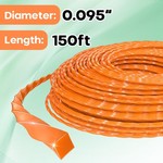 PLUSINTO String Trimmer Line .095", 150 Feet Weed Eater String, Twisted Trimm... gallery