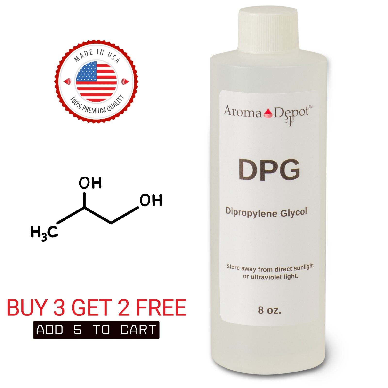 8 oz. DPG Dipropylene Glycol Fragrance Cutting Oil For Perfumes, Incense & more gallery