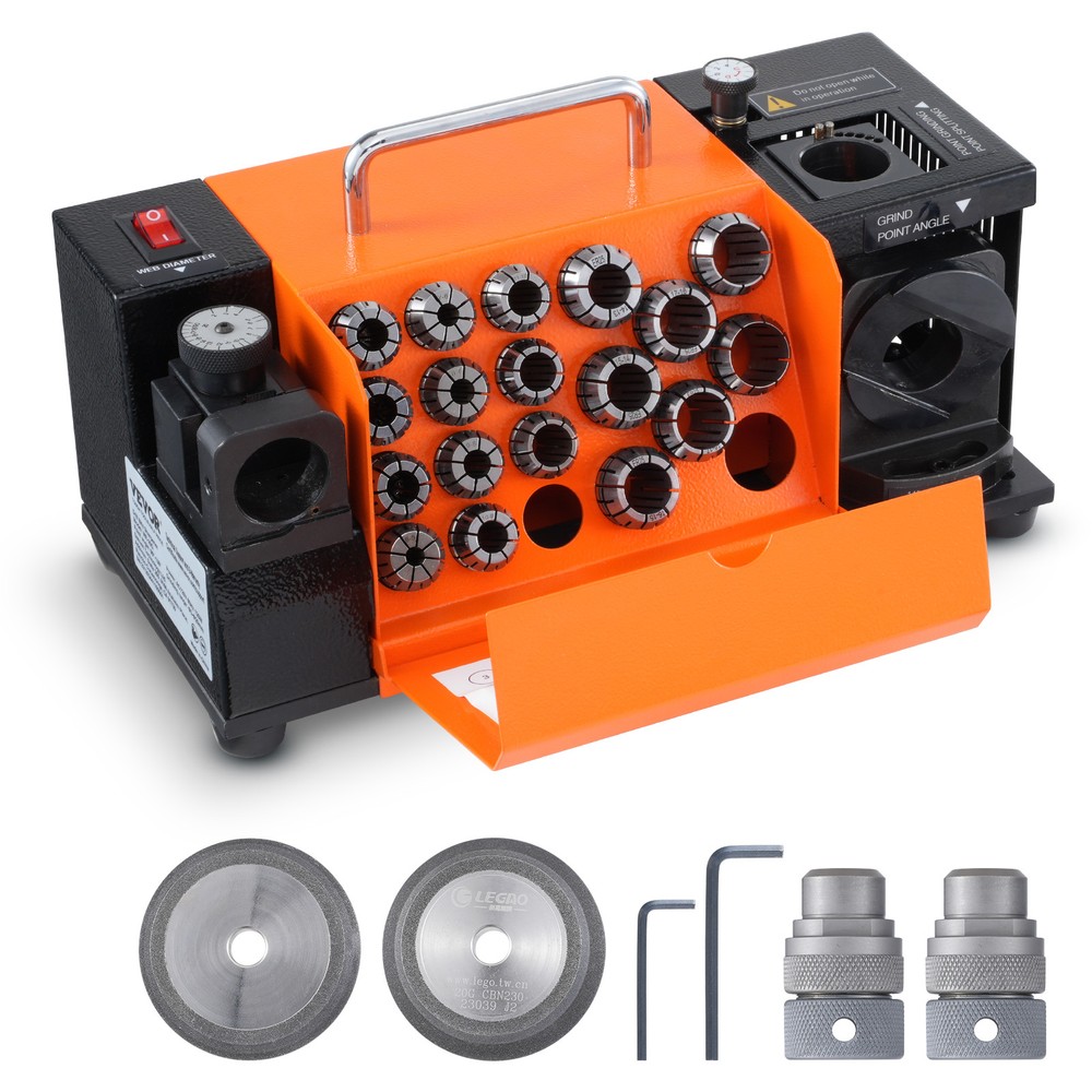 MR-20G Drill Bits Sharpener 3-20mm Bits Grinder Sharpener & 18 Collets