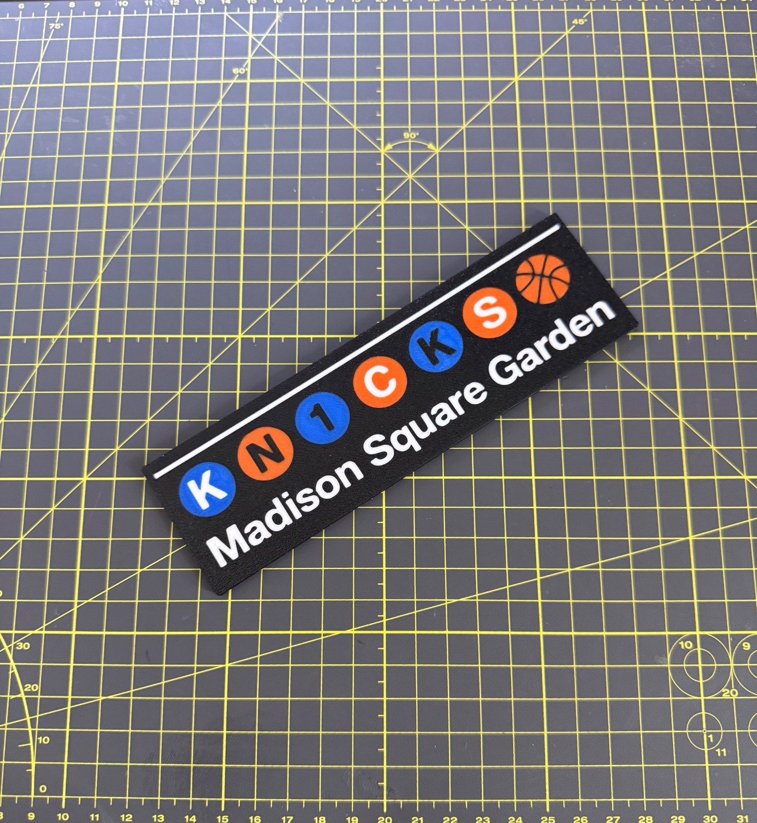 3D Printed NYC Transit Style Knicks Inspired Madison Square Garden Magnet gallery