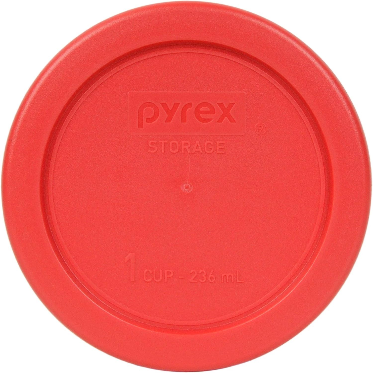 Pyrex Replacement 1 Cup 236 ml Red Storage Cover 4" 7202-PC Bulk Lot 10 Pack NEW gallery