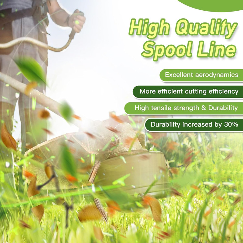 7Pack .065 String Spool for Hart Auto-Feed Trimmer 11Ft 6Spools 1Cap gallery