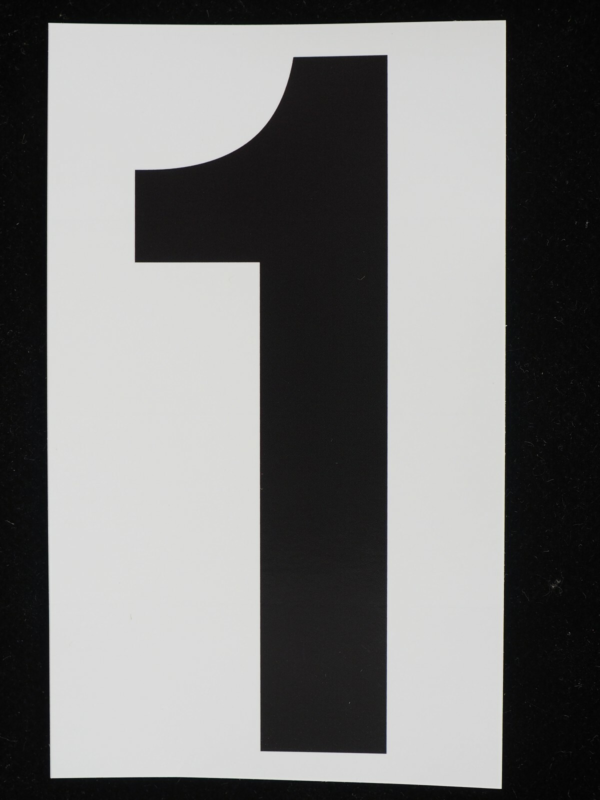25 - 5" x 3" Stickers Vinyl Adhesive Address Numbers Black & White MADE IN USA gallery