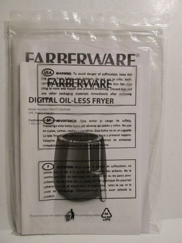 FARBERWARE MODEL FBW FT 42479 BK DIGITAL OIL LESS AIR FRYER INSTRUCTION MANUAL gallery