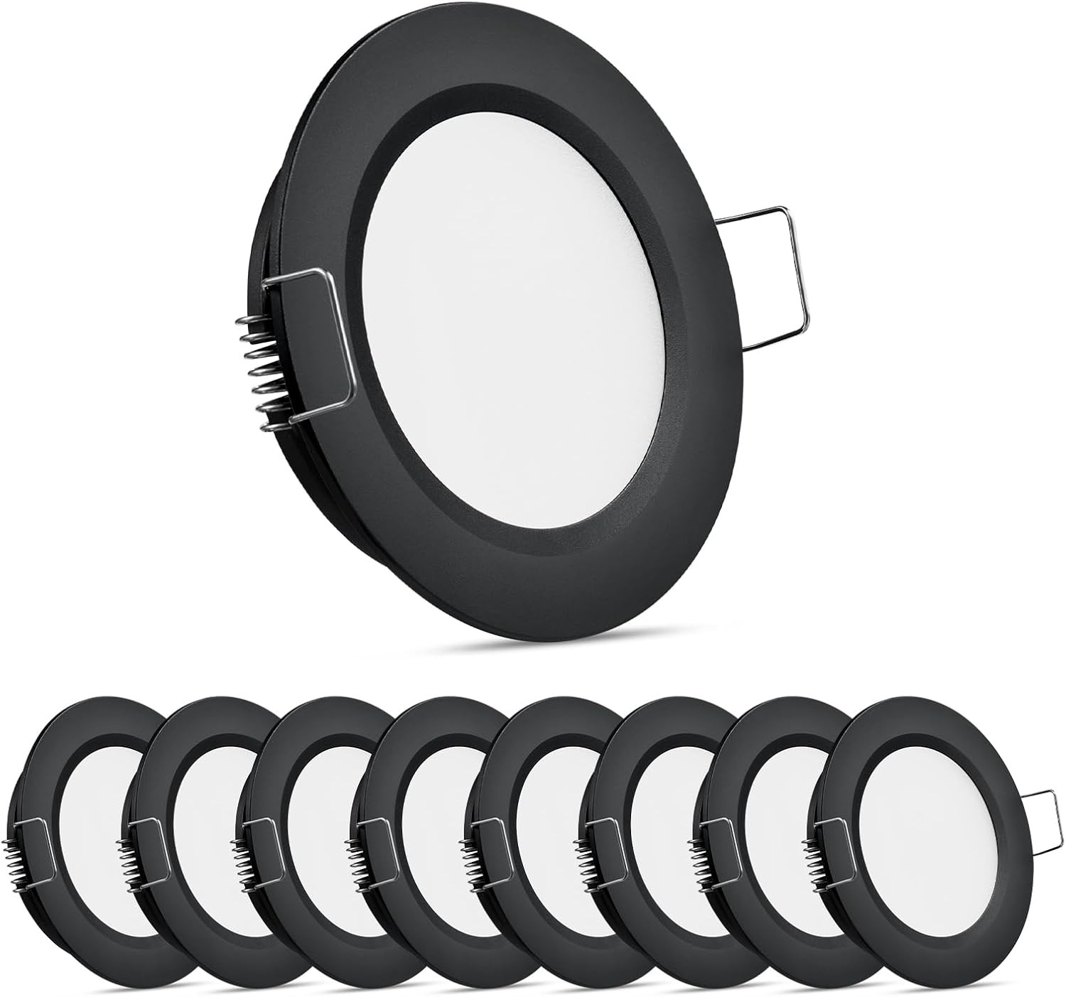 8 Pack 12 Volt LED Puck Light RV Recessed Mount Ceiling Light 2.75” 12V down Lig gallery