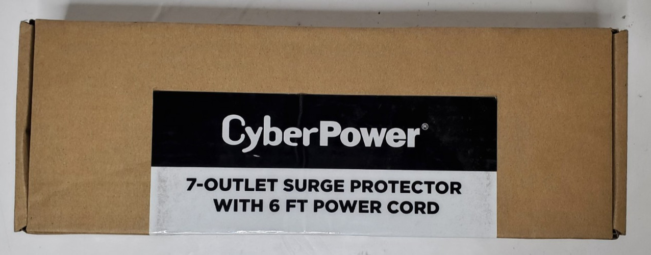 Cyber Power 7-Outlet Surge Protector with 6 FT Power Cord CSB706- NEW Sealed gallery