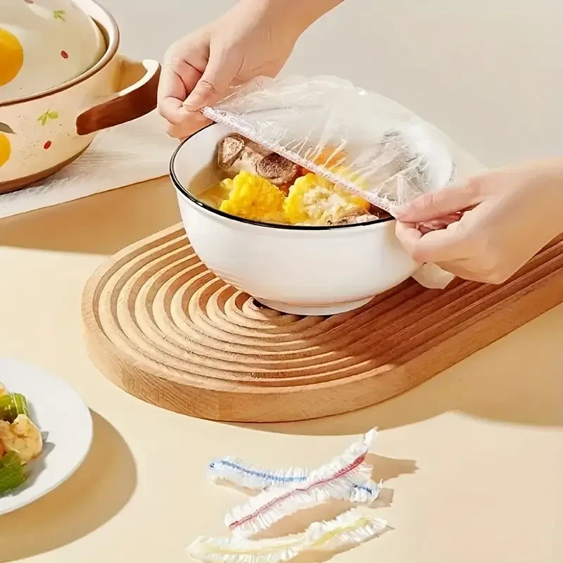 100 Reusable Elastic Food Covers Stretch Bowl Plate Lids 2-10" Food Storage Wrap gallery