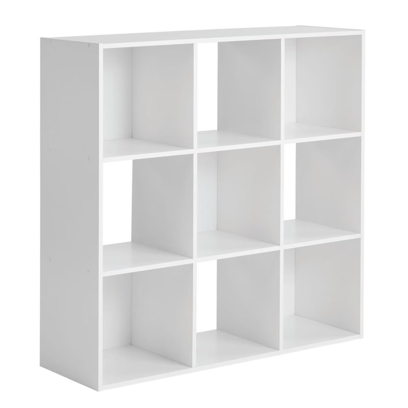 Mainstays 9 Cube Storage Organizer White Shelf Unit Home Storage Furniture gallery