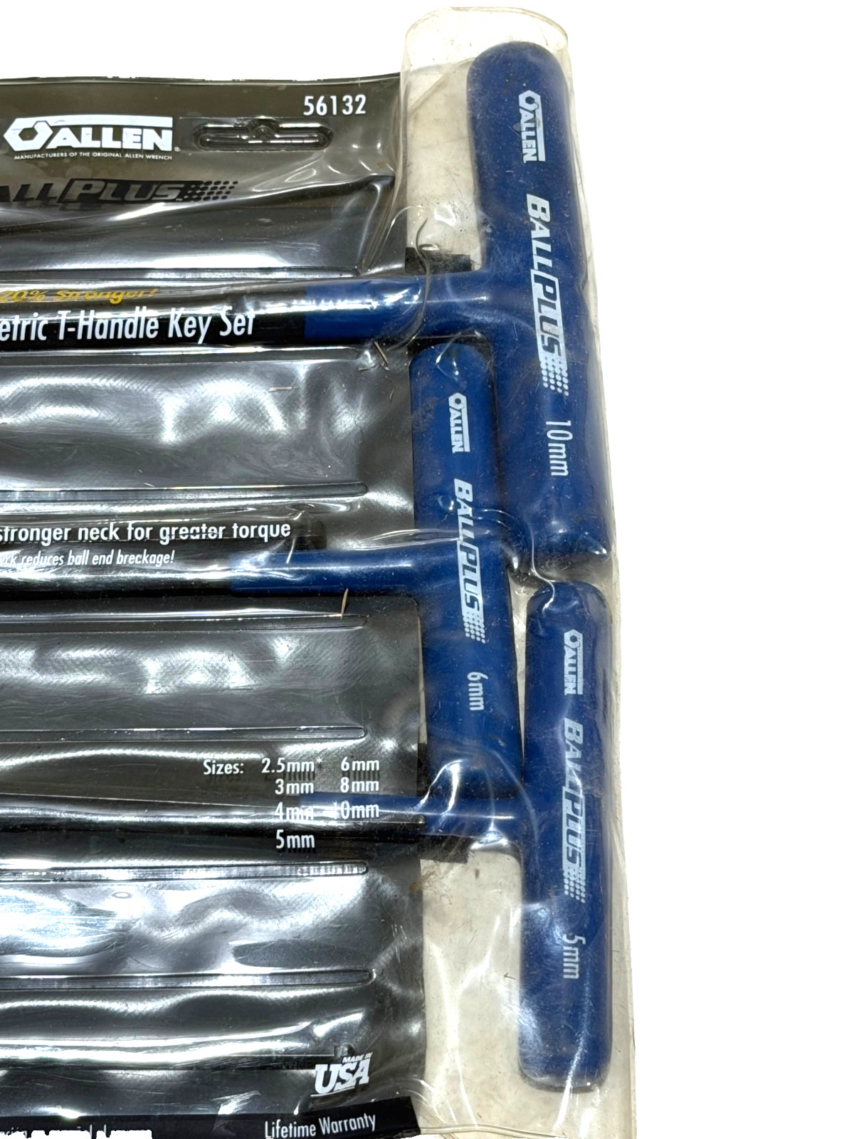 ALLEN TOOLS 7-pc. METRIC T-HANDLE HEX KEY SET, BALL PLUS, 56132, USA gallery