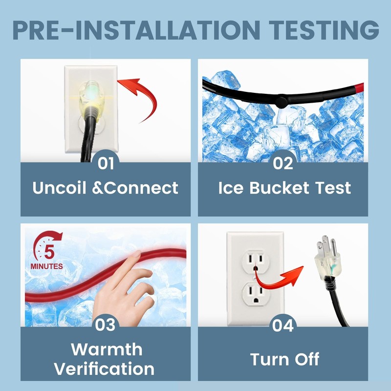 Pipe Heat Cable for Water Pipe Freeze Protection - Prevents Pipes in Winter gallery