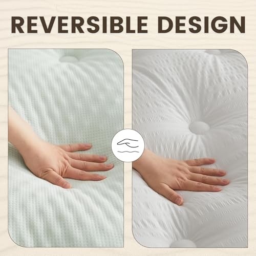 Reversible Mattress Topper Egg Crate Queen White - Egg Crate Memory Foam gallery