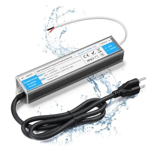LED Driver 100 Watts Waterproof IP67 Power Supply 85V-265V AC to 12V DC 12V100W gallery