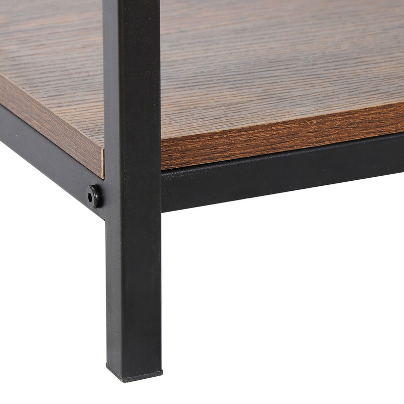 2-Tier Industrial Coffee Table Rectangle TV Stand Side End Table w/Storage Shelf gallery