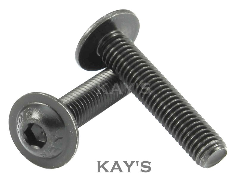 M3 M4 M5 M6 M8 SOCKET FLANGE BUTTON HEAD SCREWS HIGH TENSILE BLACK ALLEN BOLTS gallery