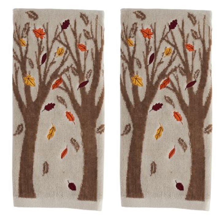 Celebrate Fall Together Trees Jacquard Plush Bath Hand Towel 16 in. x 25 in. gallery