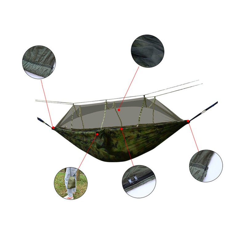 660lbs Portable Double Person Camping Hammock Tent with Mosquito Net Hanging Bed gallery
