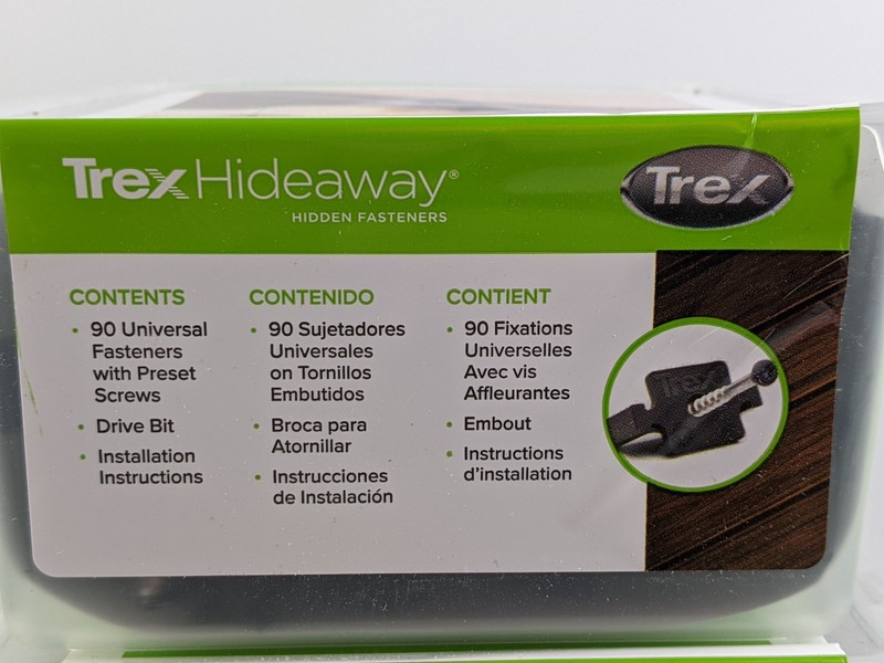 Trex Hideaway Universal Deck Fasteners 50 Sq Ft Box Hidden Clips Lot of 5 NEW #1 gallery