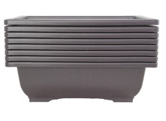 8 Rectangular Plastic Bonsai / Cactus & Succulent Pot 10″x 7.5″x 3″ Dark Brown