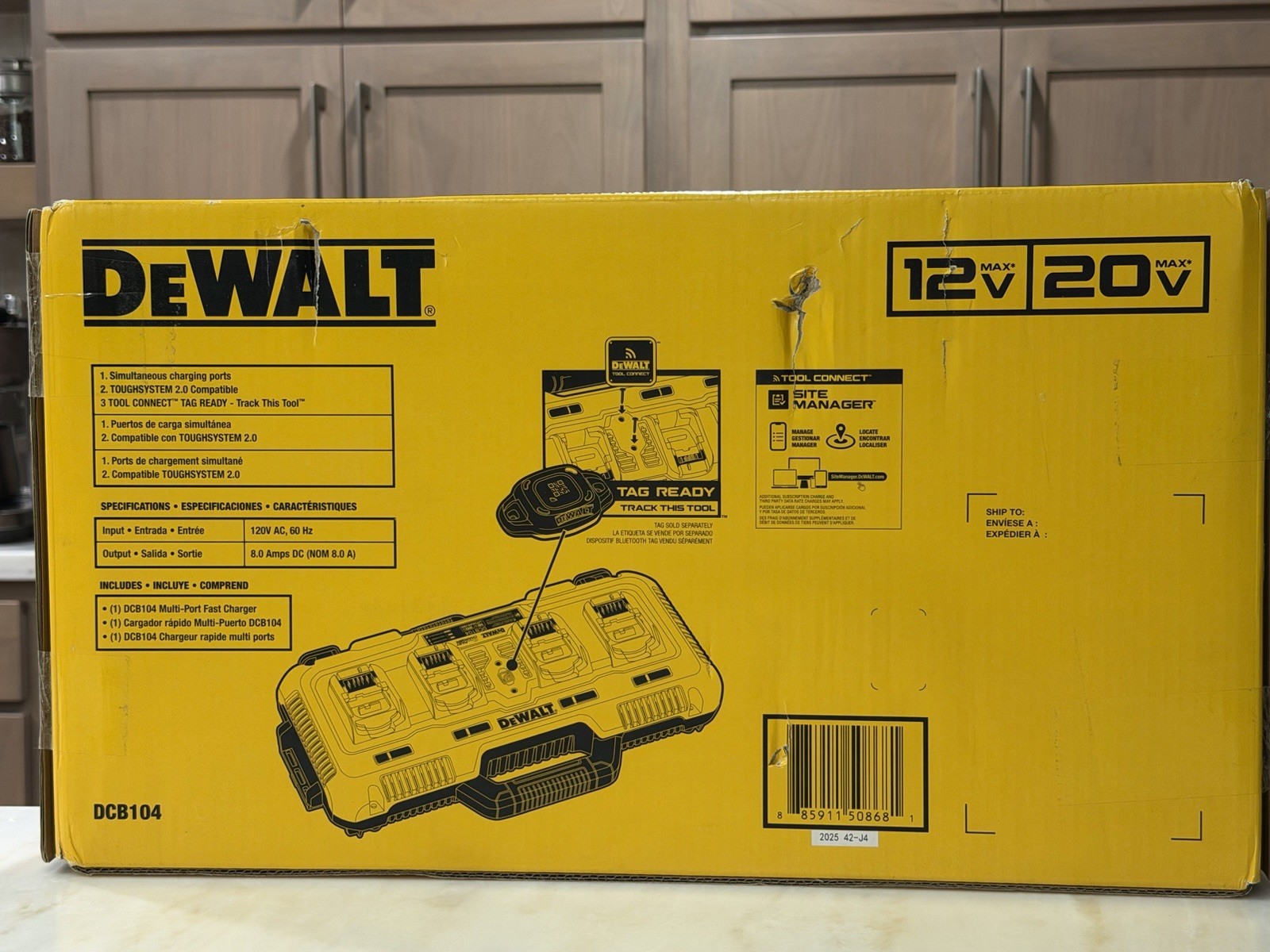 DEWALT DCB104 4-Port Battery Charger 12v/20v/60v Lithium XR, Fast Charging. gallery