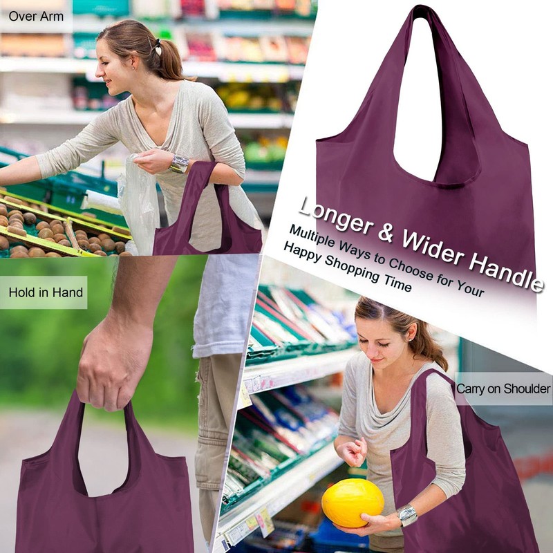 BeeGreen 20-Pack Reusable Grocery Shopping Bags w/ Pouch - 50lb Capacity Washabl gallery