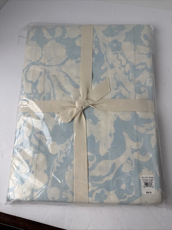 Williams Sonoma Painterly Damask Tablecloth 70×90 EASTER SPRING gallery