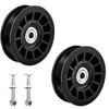 TonGass (2-Pack) Exact Replacement 3 1/2” Flat Idler Pulley 3 1/2" gallery