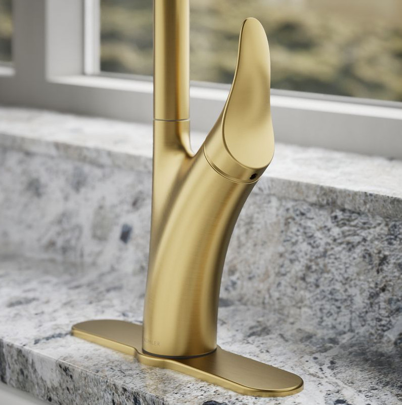 Kohler Brushed Gold Transitional Pull Down Kitchen Faucet 1PREC26448-SD-2MB-AA gallery