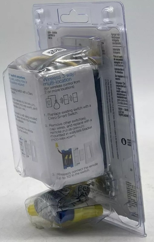 🆕 Lutron CLARO Smart Switch for Caseta, Lighting 5A/ Fan 3A (DVRF-5NS-WH-R) 🆕 gallery
