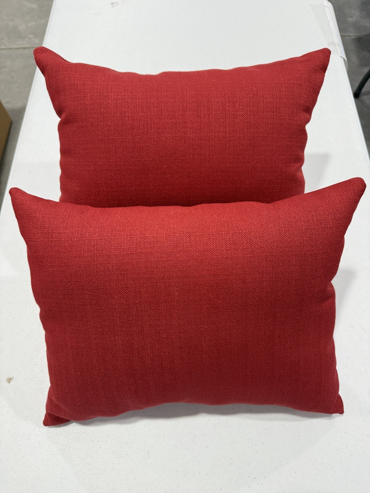 Southern Textiles Sunbrella® Lumbar Throw Pillows – 2 Pack (Brick Red) 15" x19" gallery