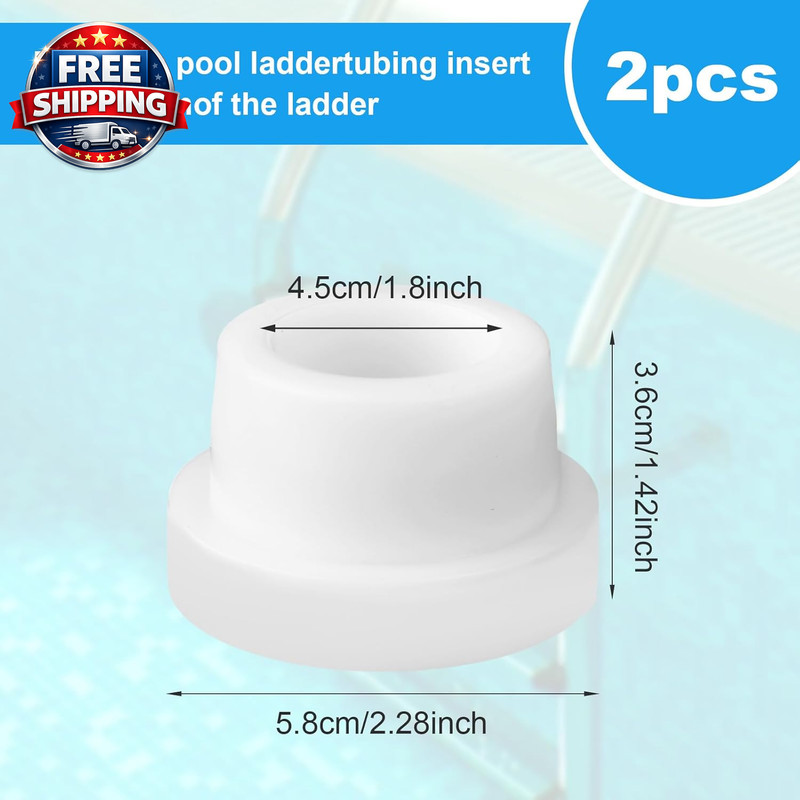 Pool Ladder Bumpers for Inground Pools - 2 Pack Rubber Steps inside Plug Caps Fi gallery