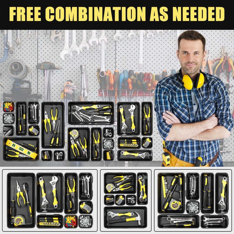 60PCS Tool Box Organizer Tray Divider More Large Sizes-5 Sizes Desk Drawer Or... gallery