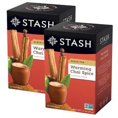 Stash WARMING CHAI SPICE Black Tea Comforting Energy 20 Bags / Box 2Pk JAN 2028