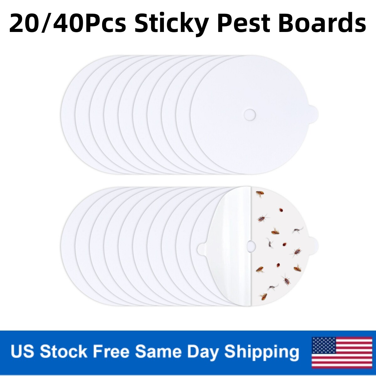 20Pack Disposable Flea Trap Sticker Sticky Dome Flea Trap Refill Flea Glue Discs gallery